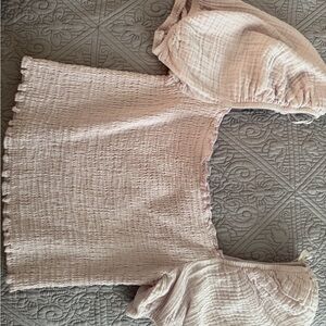 Socialite Light Pink Textured Blouse